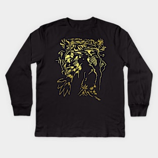 Gold Structure - Gothic Landscape Kids Long Sleeve T-Shirt